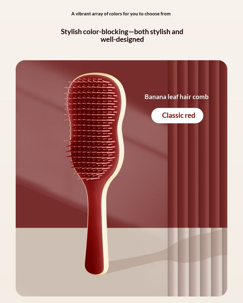 Banana Leaf‑Shaped Adjustable Grooming Comb for Pets