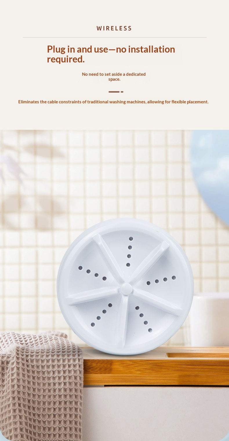 Portable Ultrasonic Mini Washer for Socks & Underwear