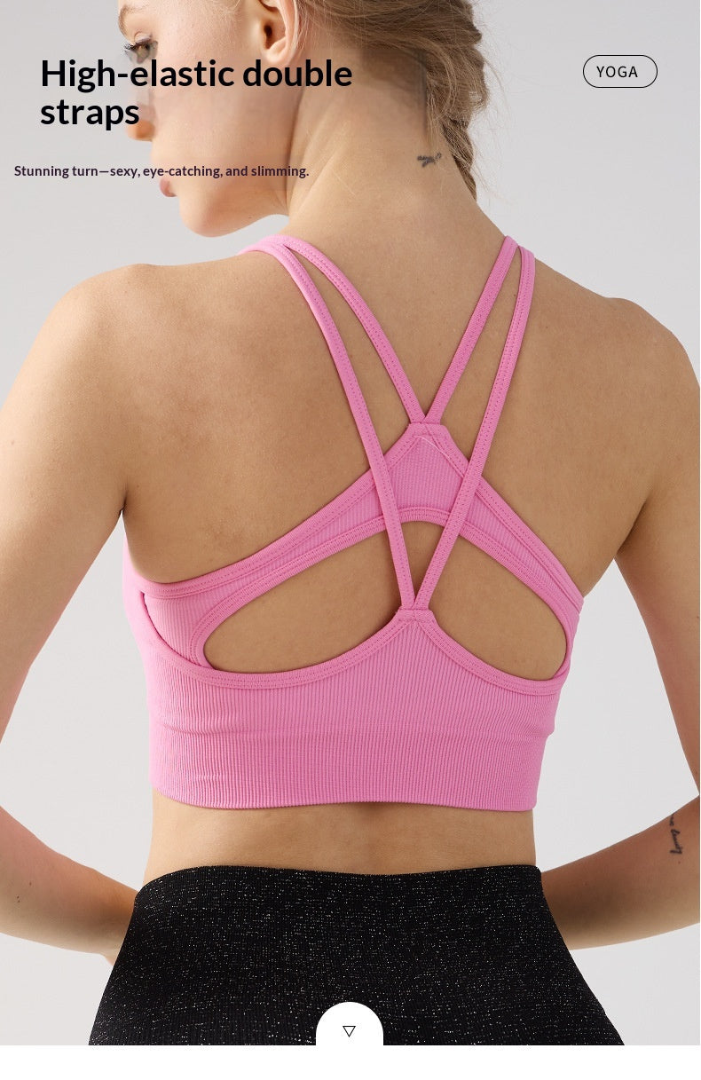 Women's Double-Strap Slimming Tank Top – Anti‑Sag Fitness Wear