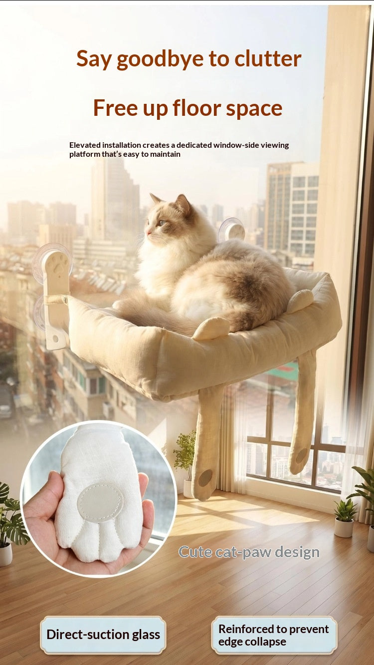 Foldable Cat Hammock with Powerful Suction Cups