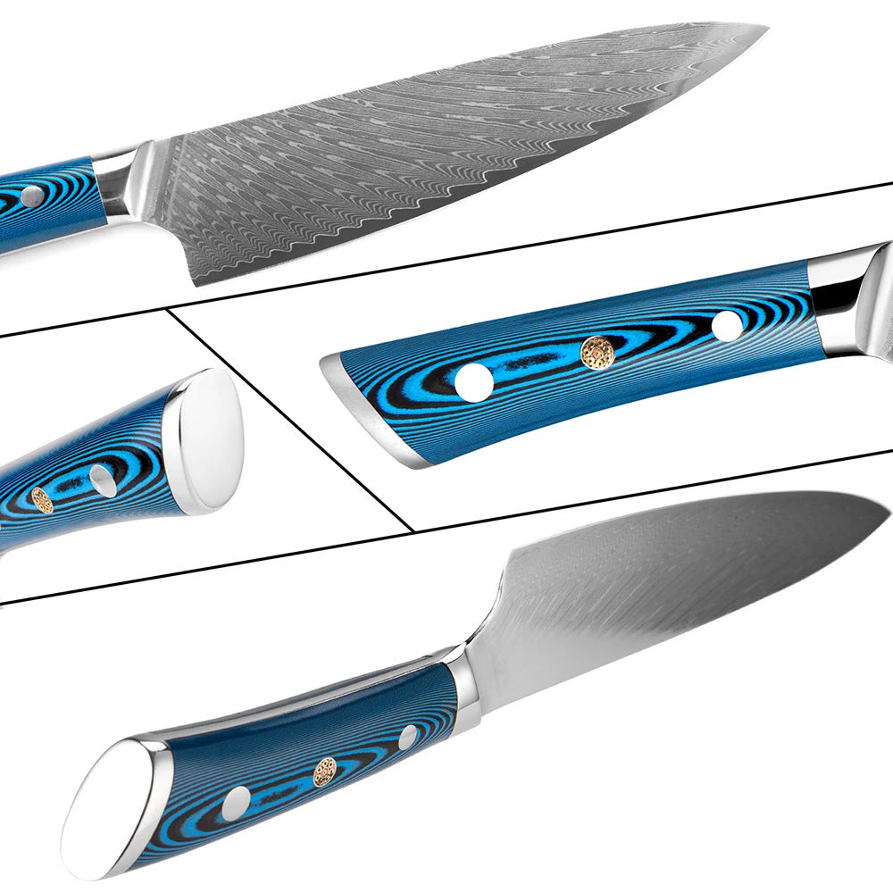 Compact Damascus Steel Chefs Knife – Pocket‑Ready Multi‑Tool