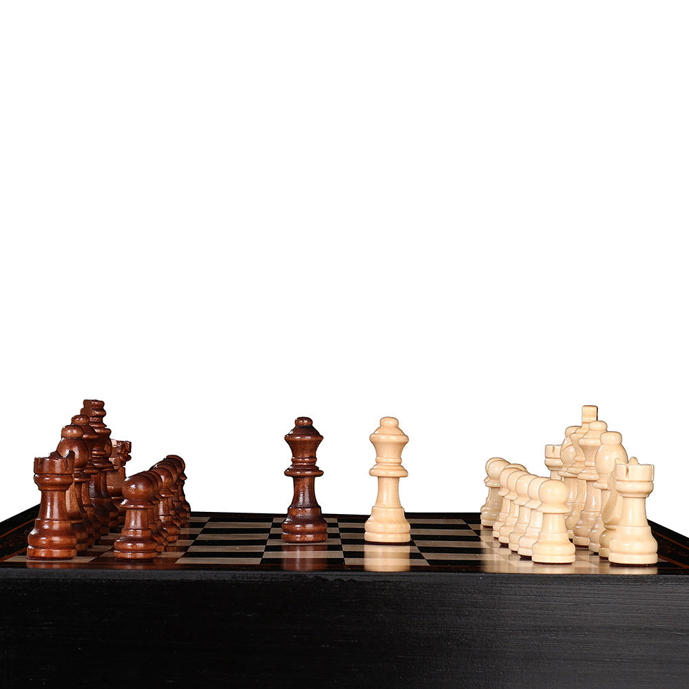 Portable Wooden Chess Set – Bamboo Cutting Board Game