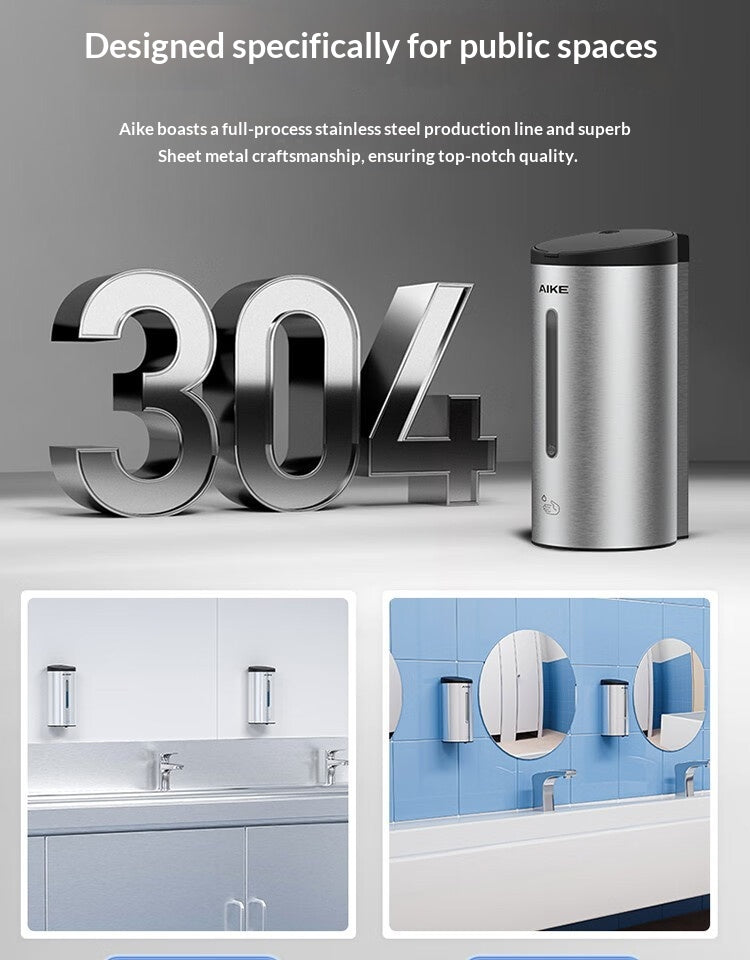 Punch-free Wall-mounted Stainless Steel Sensor Soap Dispenser