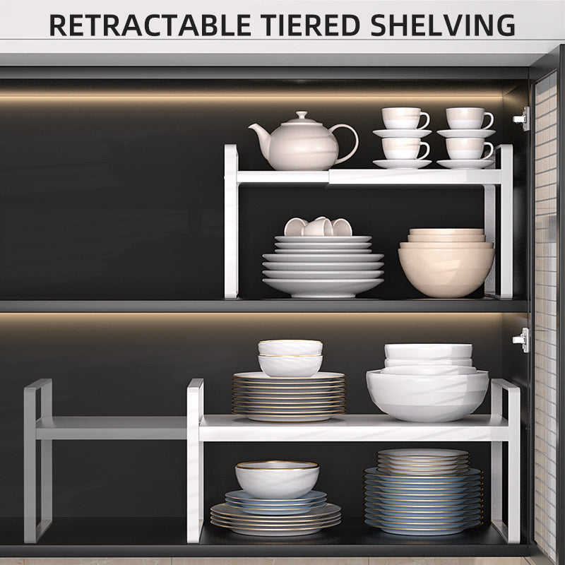 Stackable Metal Spice Rack with Adjustable Countertop Shelf