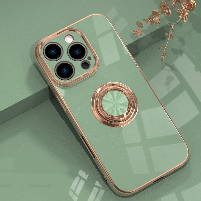 Versatile Electroplated Ring Sleeve Case for Phone & Travel Pillow