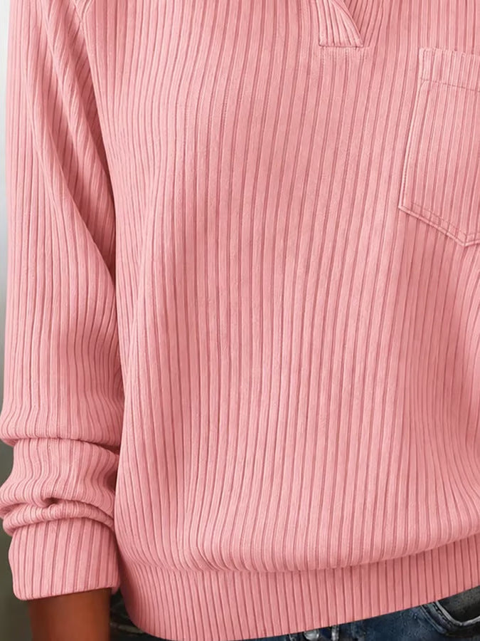 Vertical Striped Lapel Shirt – Loose Long Sleeve Casual Print