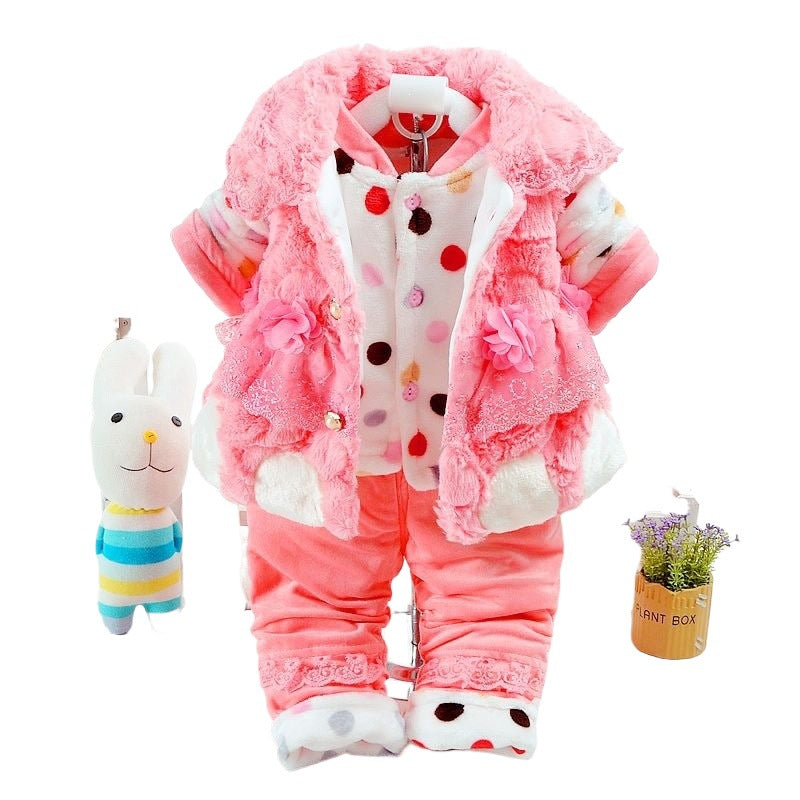 Infant And Toddler Cotton Clothing Three-piece Set