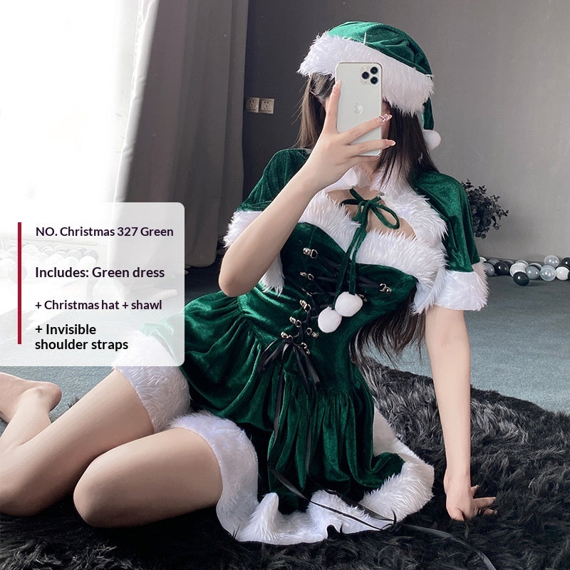 Festive Bunny Girl Cosplay Set - Cozy Holiday Uniform