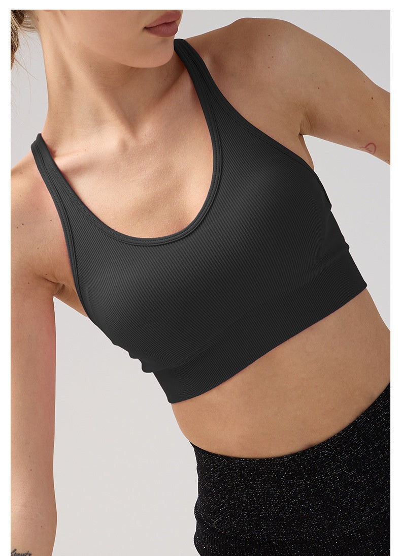 Women's Double-Strap Slimming Tank Top – Anti‑Sag Fitness Wear