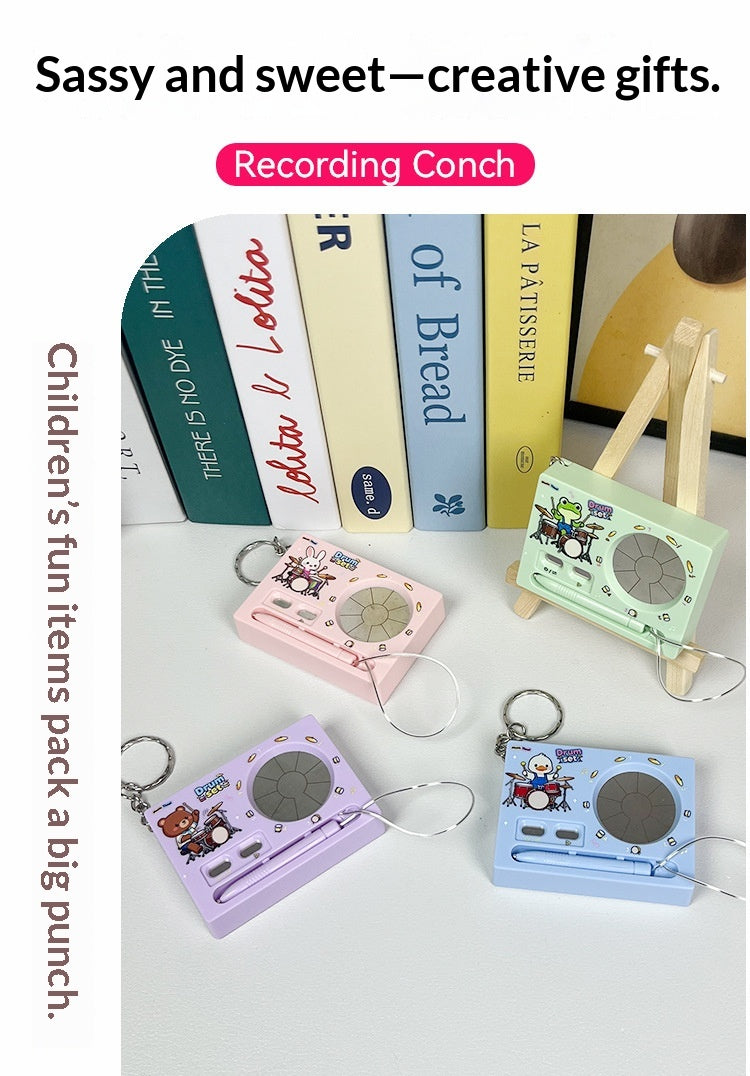 Sporty Keychain: Electronic Piano Drum Kit Pendant
