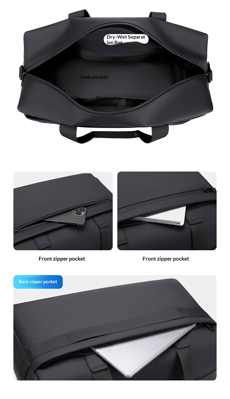 Large Capacity Hand‑Carry Luggage with Dry‑Wet Separation