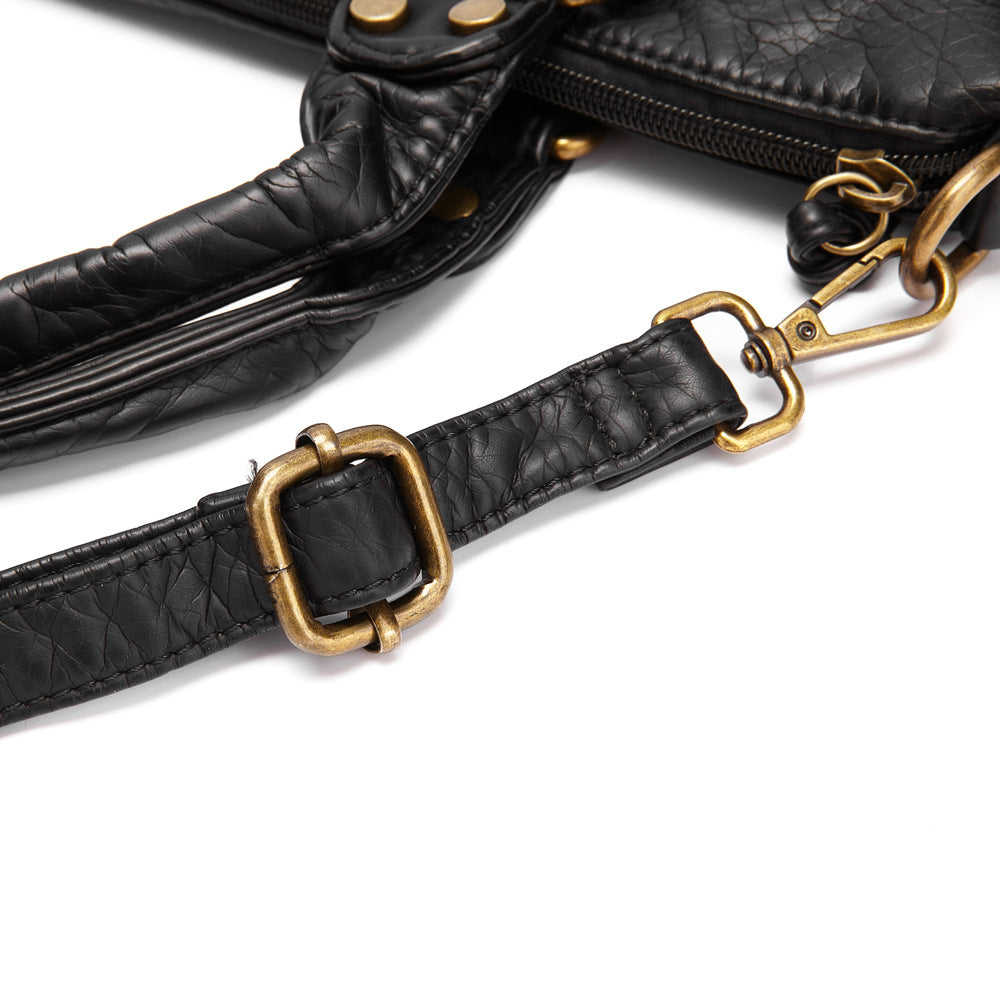Retro Y2K Edgy Biker-Style Shoulder Crossbody Bag