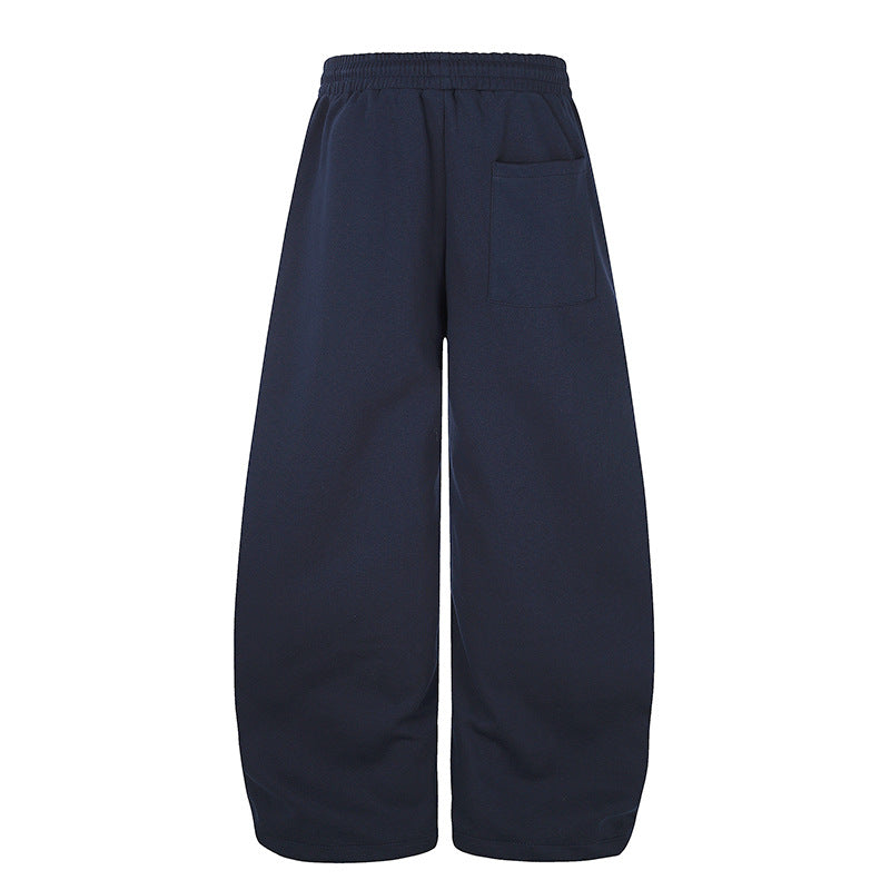 Retro Flag Letter Embroidery Print Sabre-cut Casual Pants For Men