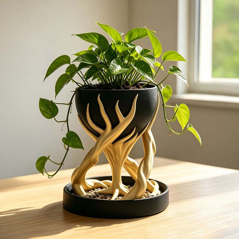 Tree Root Planter Simulation Ornament – Hanging Herb Planter