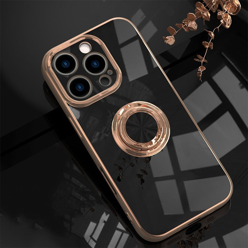 Versatile Electroplated Ring Sleeve Case for Phone & Travel Pillow