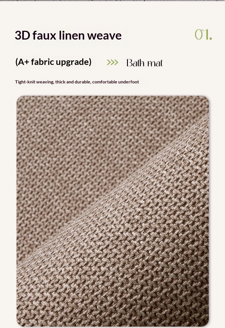 Japanese-Style Linen-Textured Non-Slip Stain-Resistant Stair Mat
