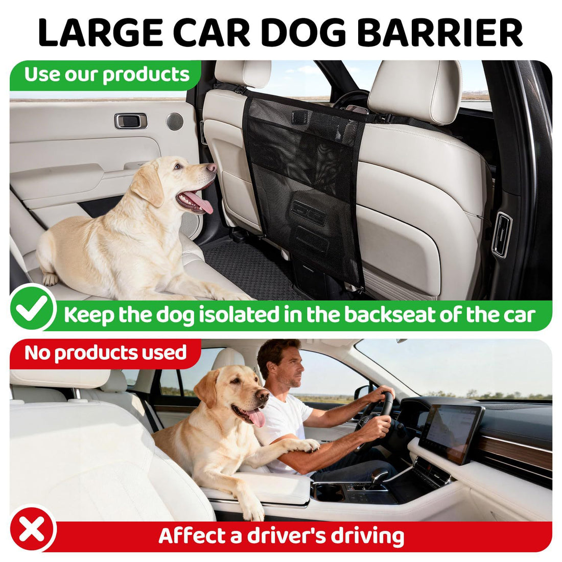 Thickened Rear-Seat Anti-Scratch Pet Barrier For Cars