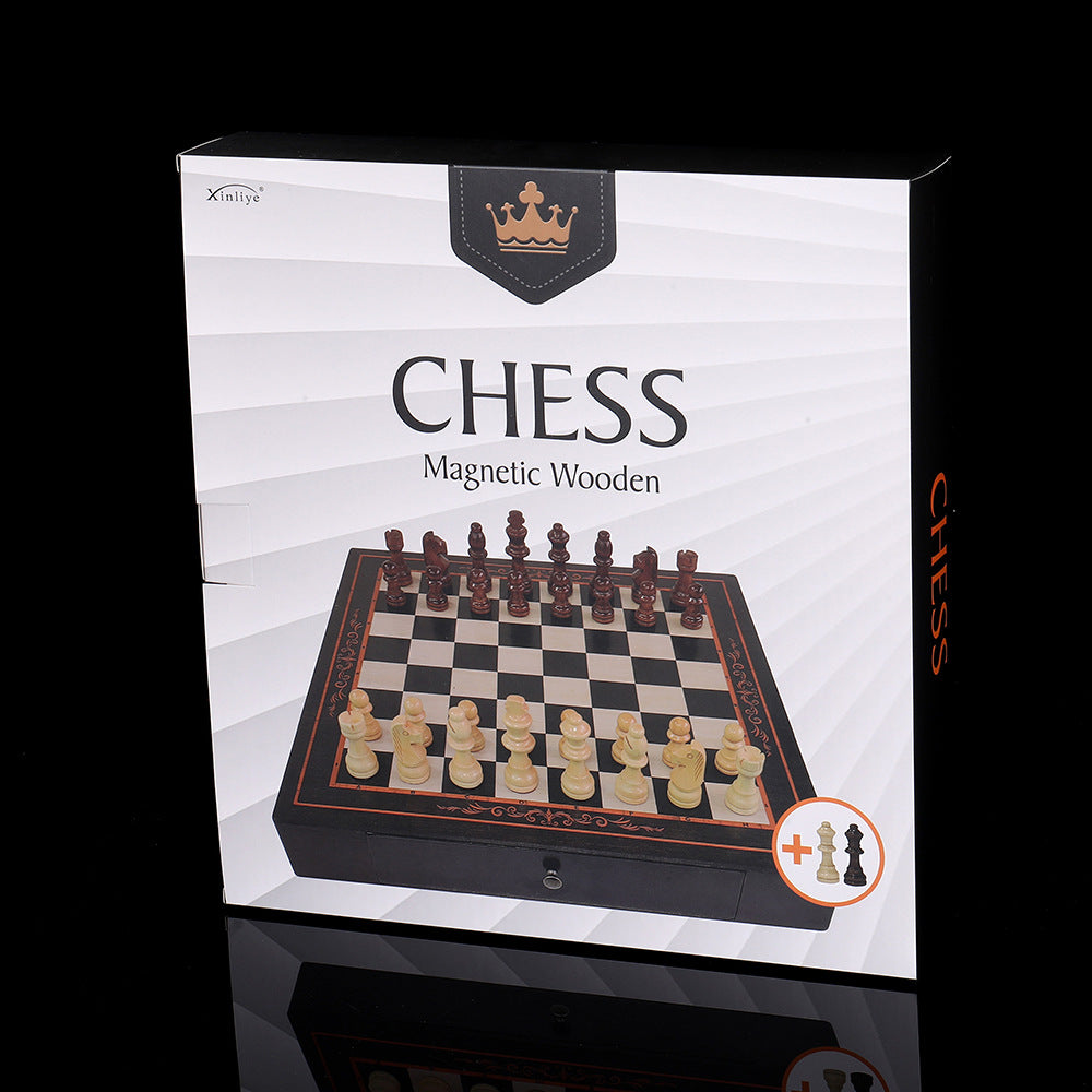 Portable Wooden Chess Set – Bamboo Cutting Board Game