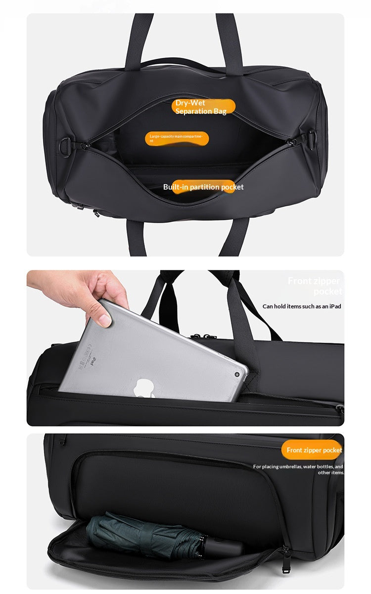 Portable Folding Chair & Trolley Bag with Dry‑Wet Separation for Swimming & Sports