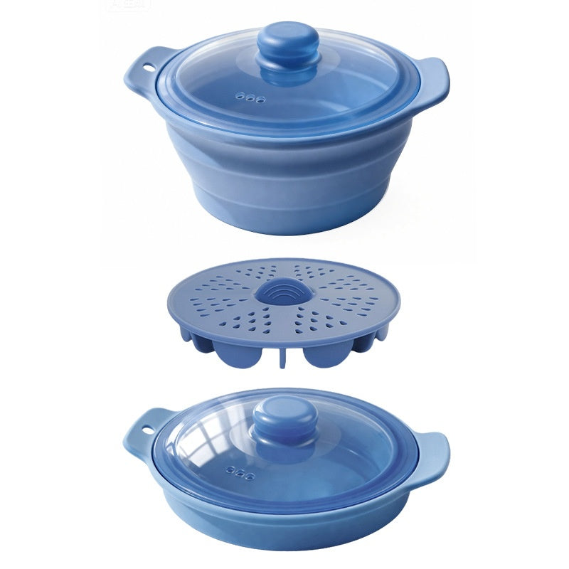 Silicone Foldable Microwave Vegetable Steamer