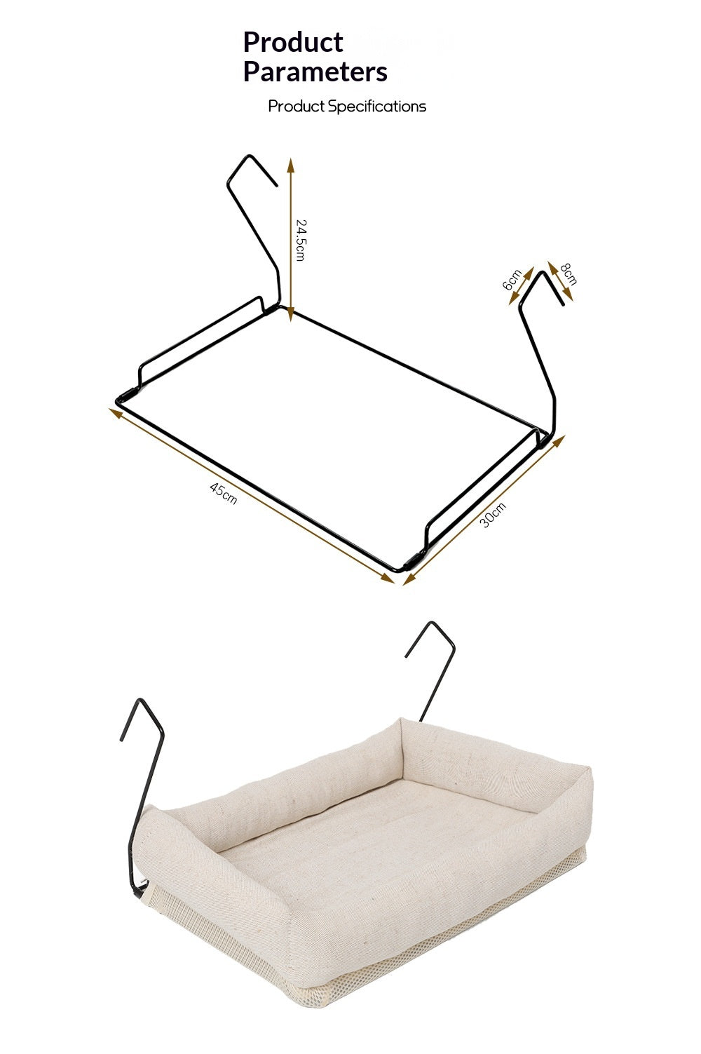 Portable Hemp Pet Hammock for Cats – Lightweight Outdoor Rest