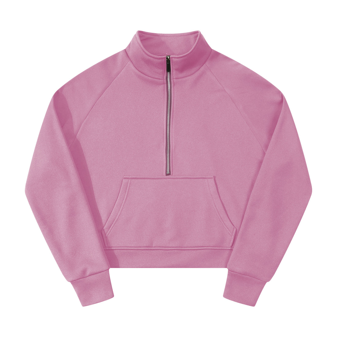 Comfortable Fleece Half-Zip Stand Collar Sweater