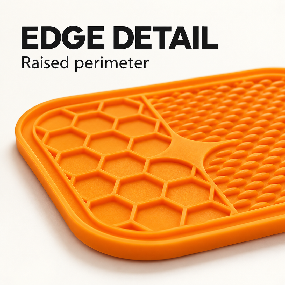 Dual Texture Pet Lick Mat For Dogs And Cats, Square Feeding Pad With S