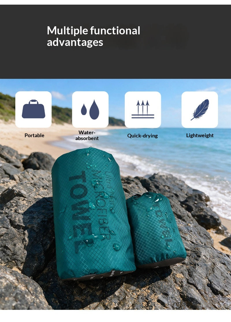 Ultra-Fine Fiber Quick-Drying Compact Travel Microfiber Towel