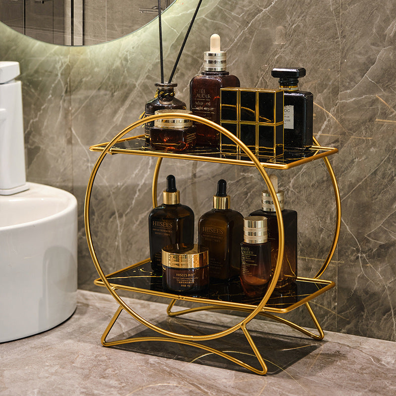 Stackable Silicone Bathroom Organizer – Double Layer, Space‑Saving Storage
