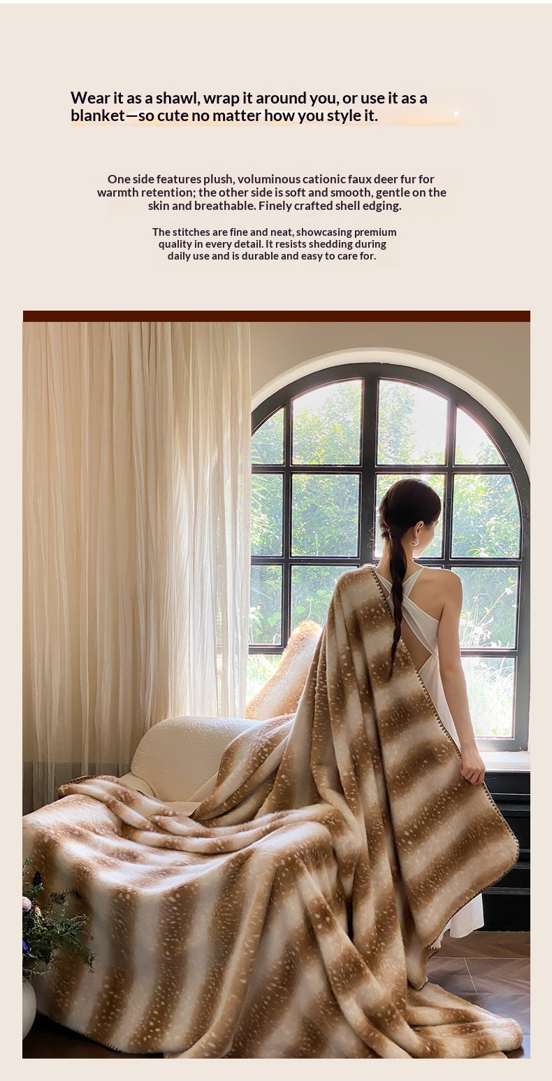 Reversible Faux Mink Blanket – Luxury Camping & Cozy Autumn