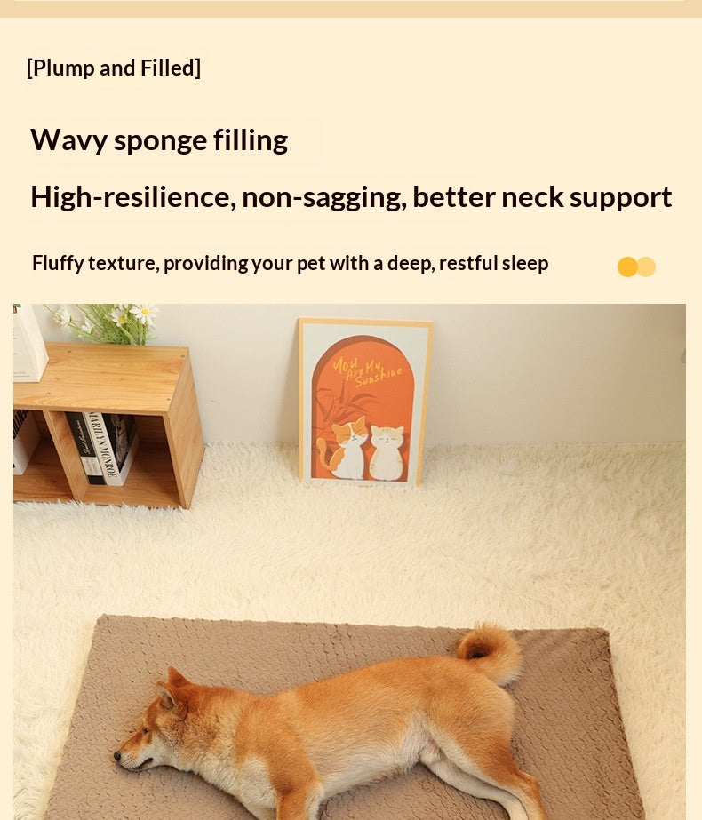 Thickened Plush Pet Mat – Compact Folding Yoga Mat