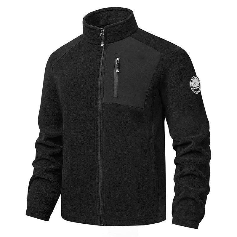 Couple’s Fleece Jacket With Stand‑Up Collar