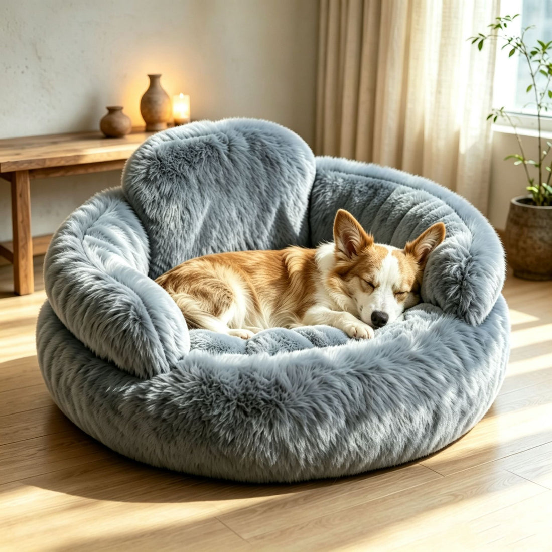 Cozy Portable Yoga-Mat‑Style Pet Bed for Winter