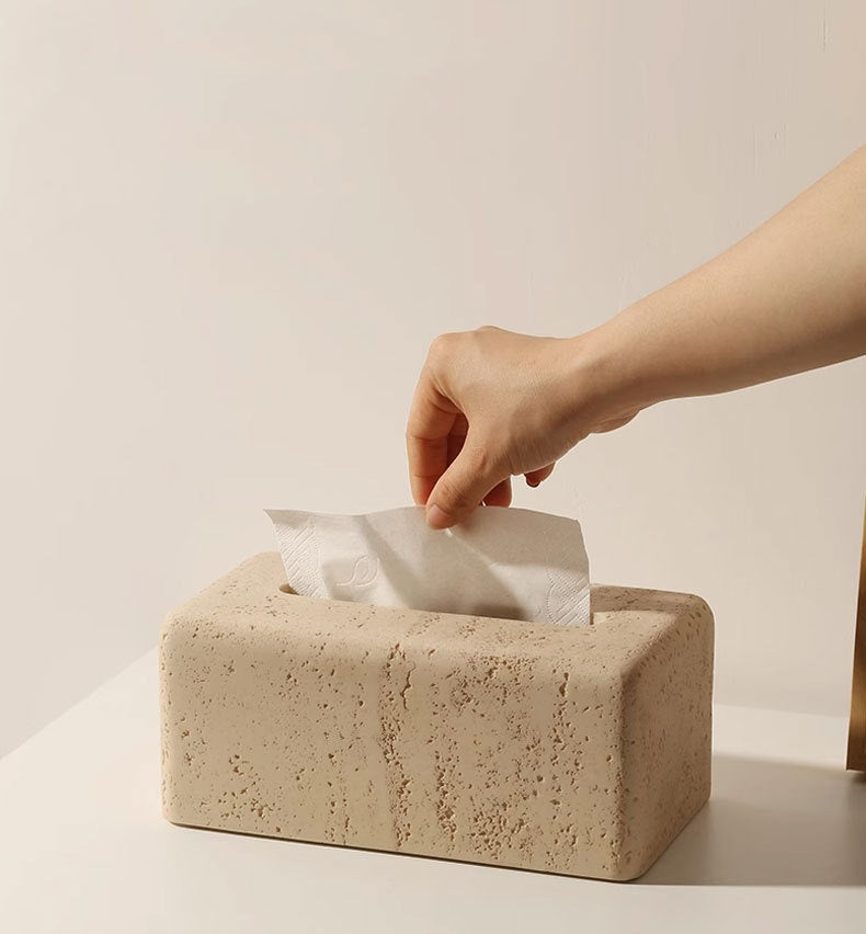 Cream‑Style Collapsible Tissue Box – Personalised Desktop Essentials