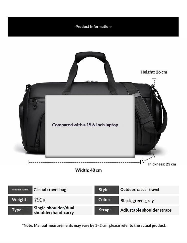 Portable Folding Chair & Trolley Bag with Dry‑Wet Separation for Swimming & Sports