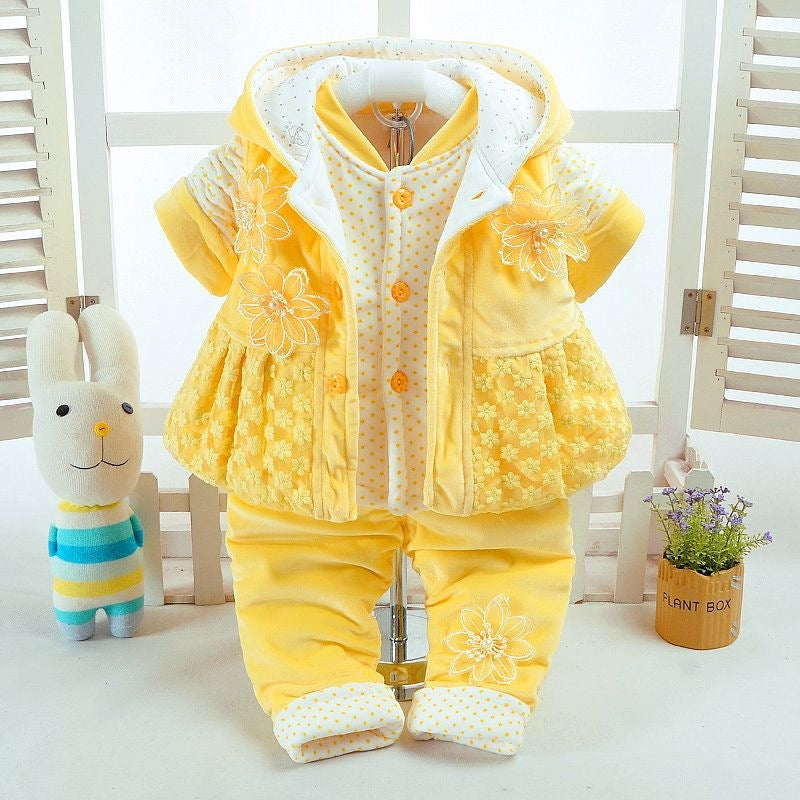 Infant And Toddler Cotton Clothing Three-piece Set