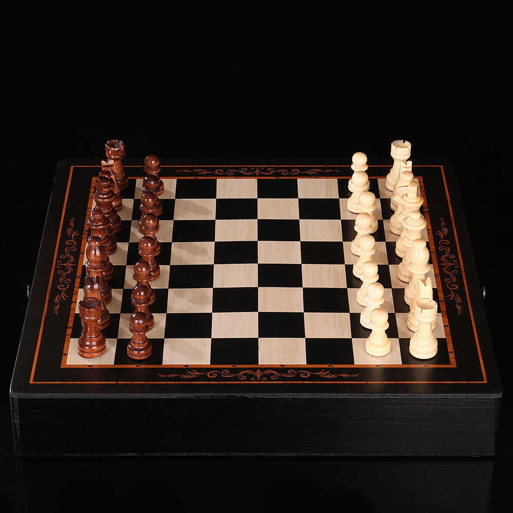 Portable Wooden Chess Set – Bamboo Cutting Board Game
