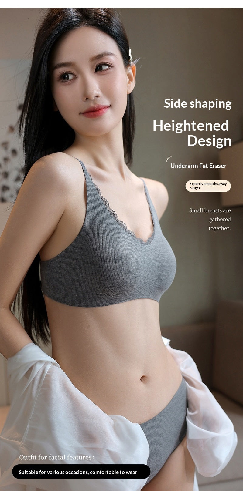 Compact Folding Exercise Band Set – Push-Up Lift Bra