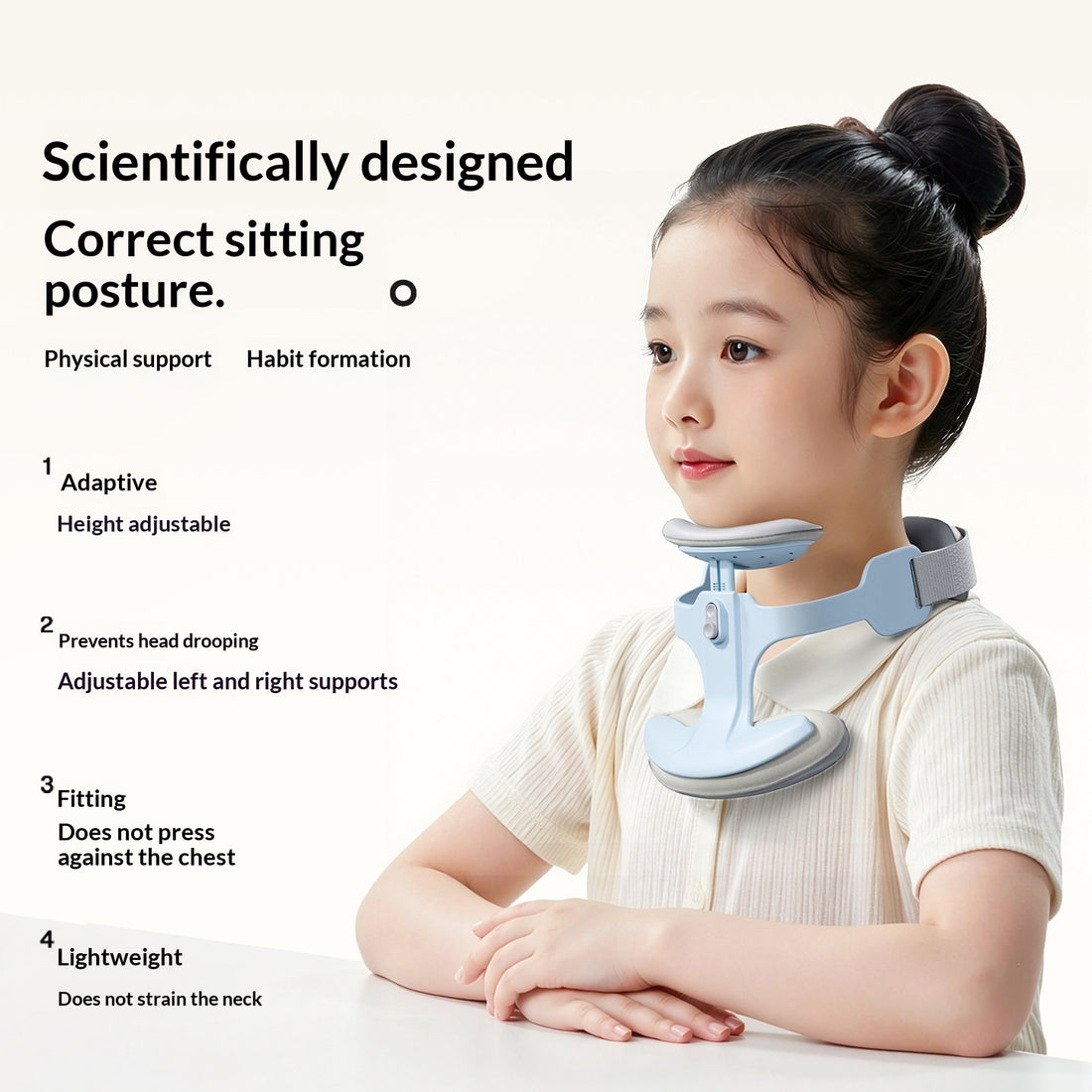 Adjustable Neck Brace for Forward-Head Posture Correction