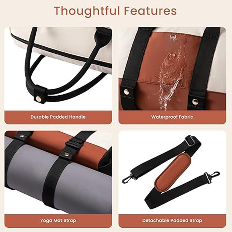 Solid-color Dry-wet Separation Lightweight Travel Bag