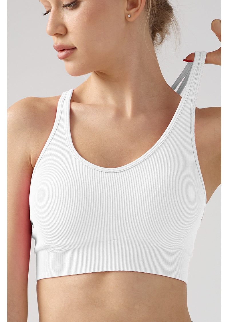 Women's Double-Strap Slimming Tank Top – Anti‑Sag Fitness Wear