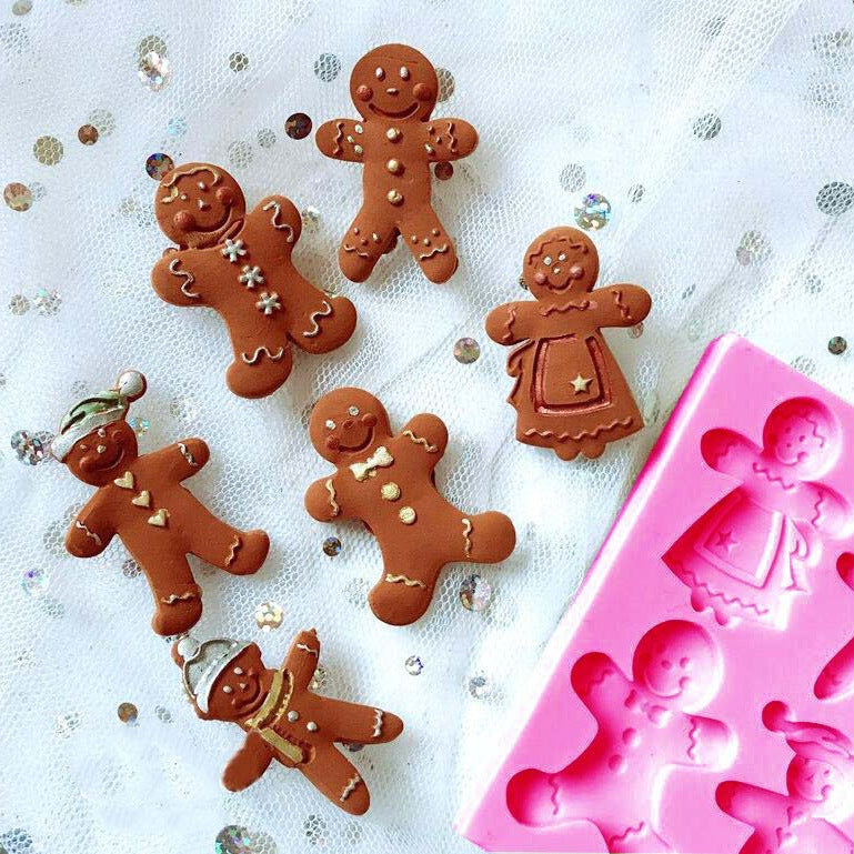 Mini Gingerbread Man Silicone Mold - Reusable Baking Mold