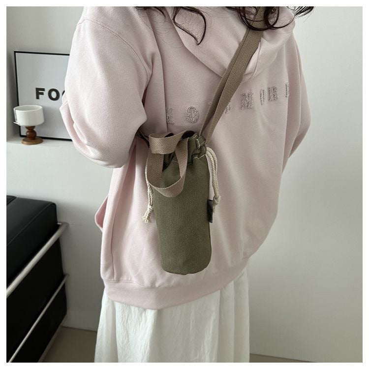 Compact Travel Shoe Bag – Portable Drawstring Water Bottle Tote