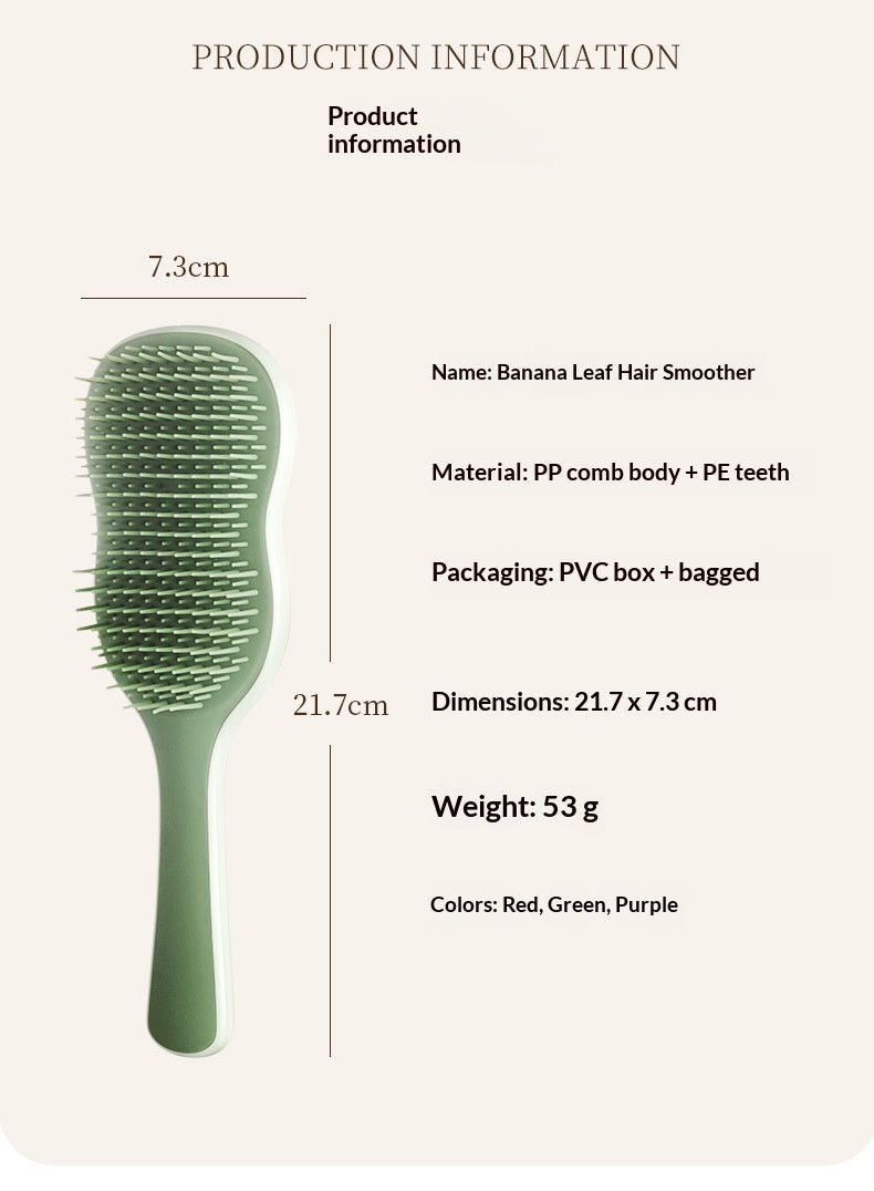 Banana Leaf‑Shaped Adjustable Grooming Comb for Pets