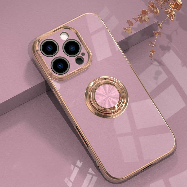Versatile Electroplated Ring Sleeve Case for Phone & Travel Pillow