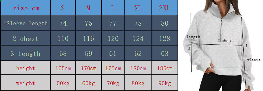 Comfortable Fleece Half-Zip Stand Collar Sweater