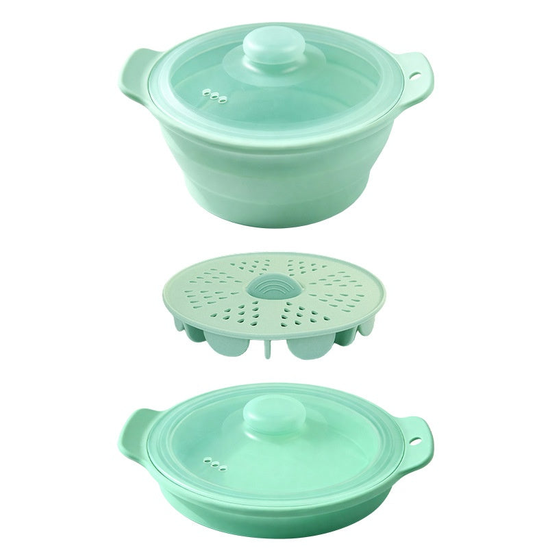 Silicone Foldable Microwave Vegetable Steamer