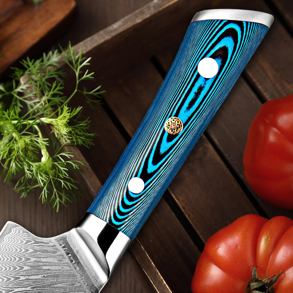 Compact Damascus Steel Chefs Knife – Pocket‑Ready Multi‑Tool