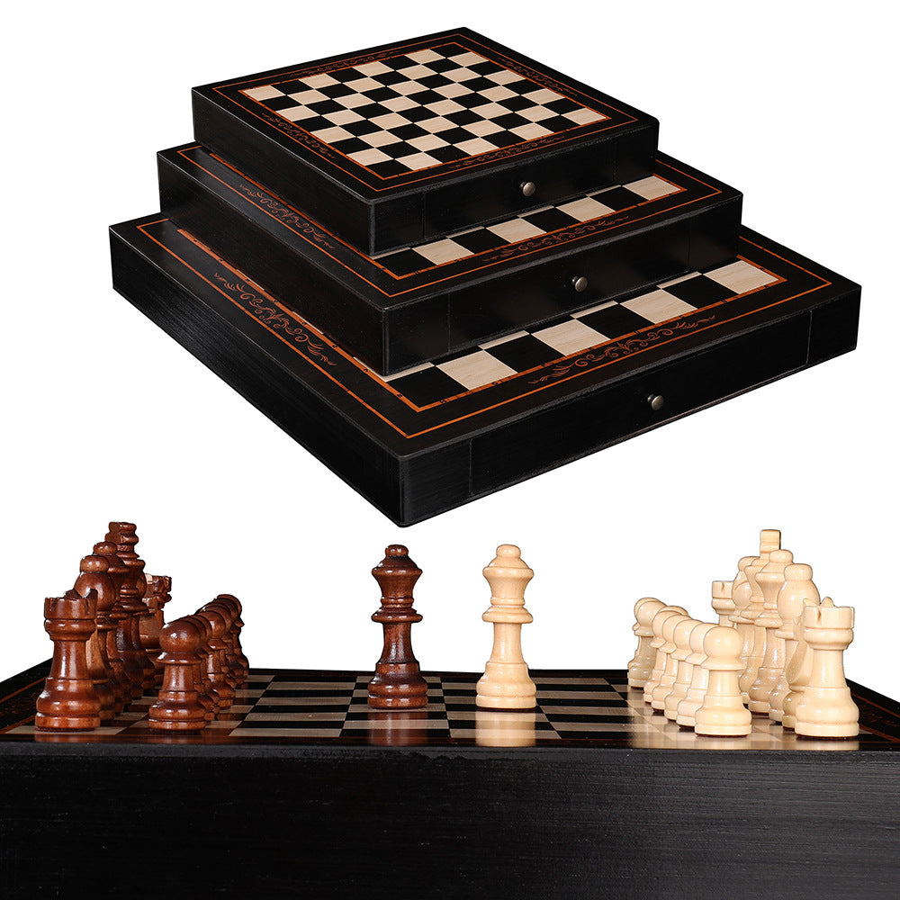 Portable Wooden Chess Set – Bamboo Cutting Board Game