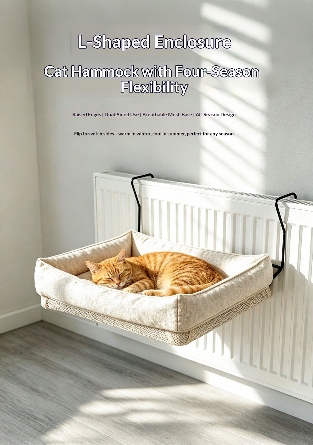 Portable Hemp Pet Hammock for Cats – Lightweight Outdoor Rest